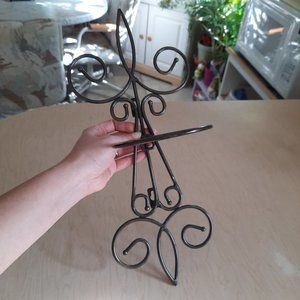 Vintage Wrought Iron Large Ornate Scroll Wall Sconce with holder